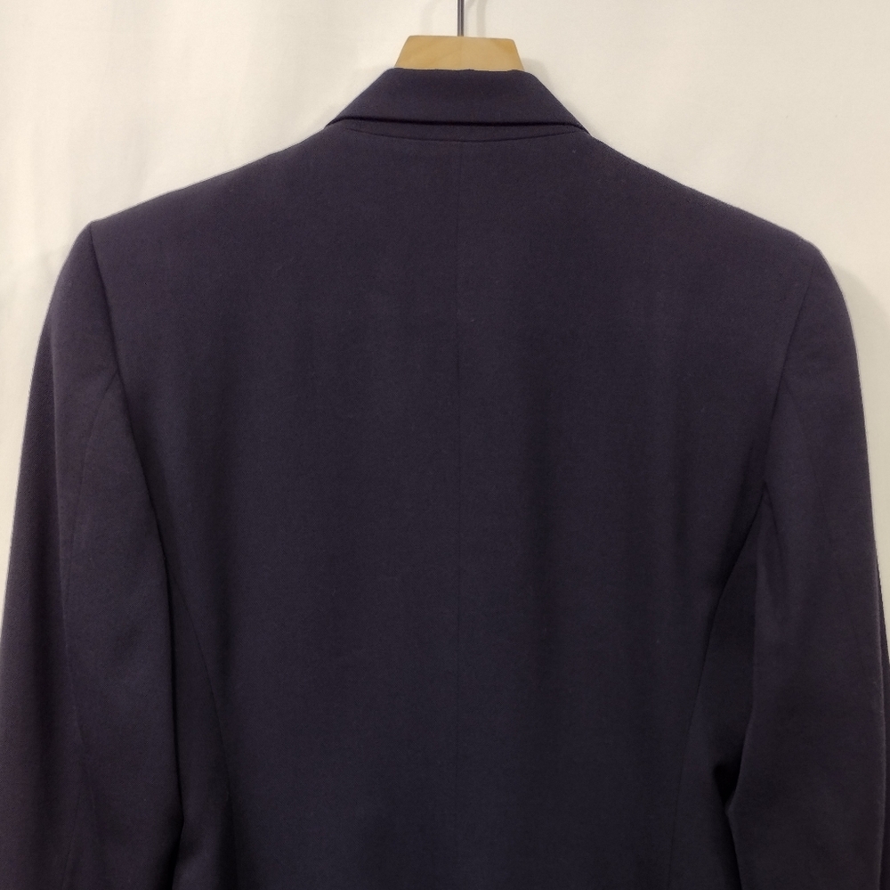 Mark Shable 100% Wool Double-Breasted Blazer Women's 8 Blue Office Career Preppy - Picture 6 of 8